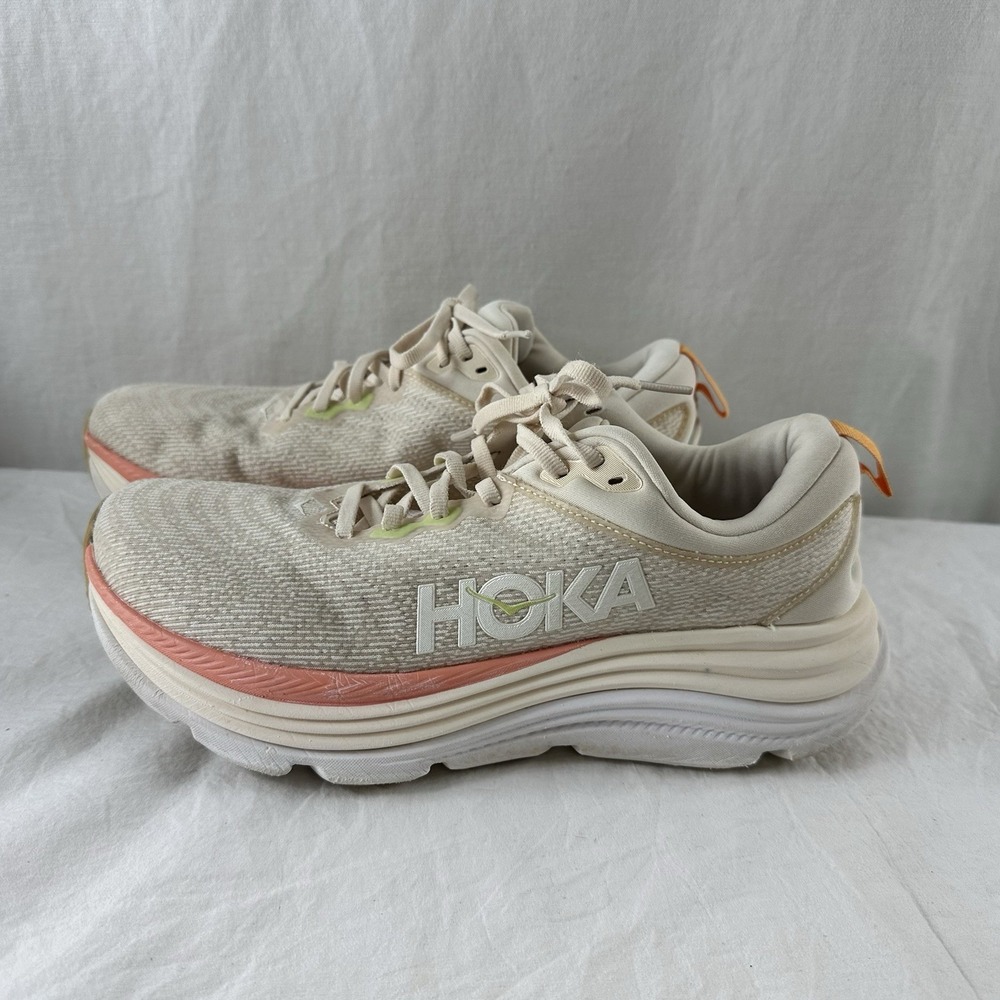 Hoka One One Gaviota 5 Women's US Size 9.5 B Running Tennis Shoes Vanilla Eggnog